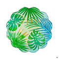 Palm Leaves Glass Bird Bath