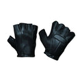 Palmguard - Men's Leather Motorcycle Fingerless Gloves