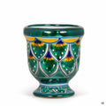 Talavera Peacock Pedestal Pot 7 inch