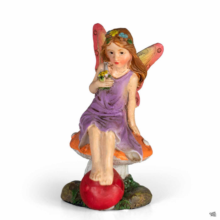 Fairy Perched on Mushroom