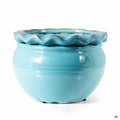 Pie Rim Self Watering Pot 6.25 inch Aqua