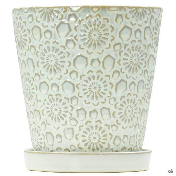 Pin Wheel Flair Pot 8 inch