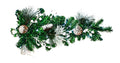 Pine Flocked 24" White Teardrop Lit with Pure White LEDs