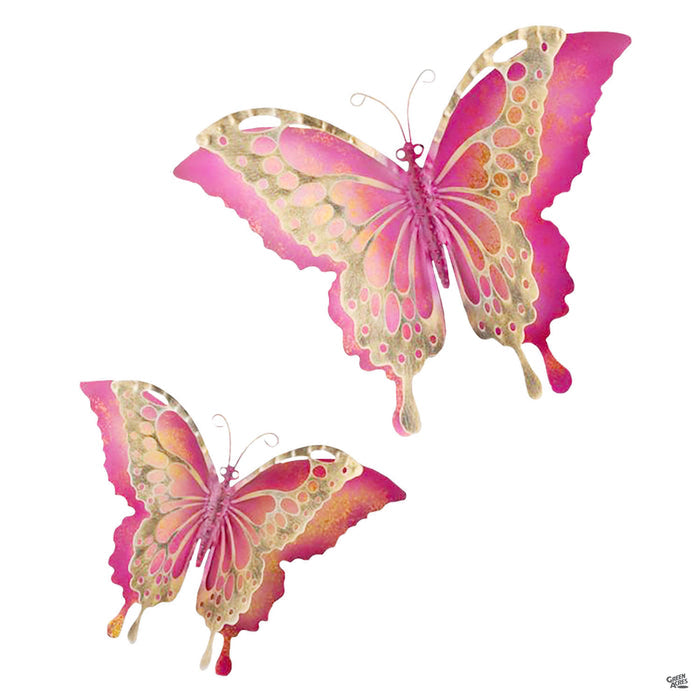 Pink and Gold Butterfly Wall Decor