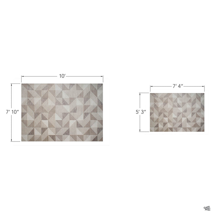 Prism Taupe Outdoor Rug Dimensions
