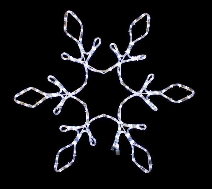 Pure White LED 36" Snowflake with Star in the Middle