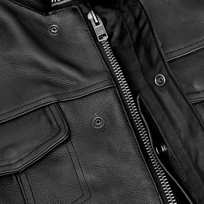 Renegade Classics Pick Black Motorcycle Vest with Smart Access Pockets