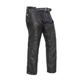 Rider Shield Black leather motorcycle chaps - Black