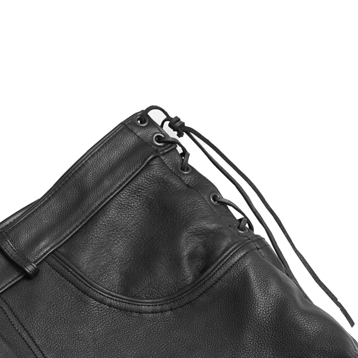 Road Rage Black leather motorcycle chaps