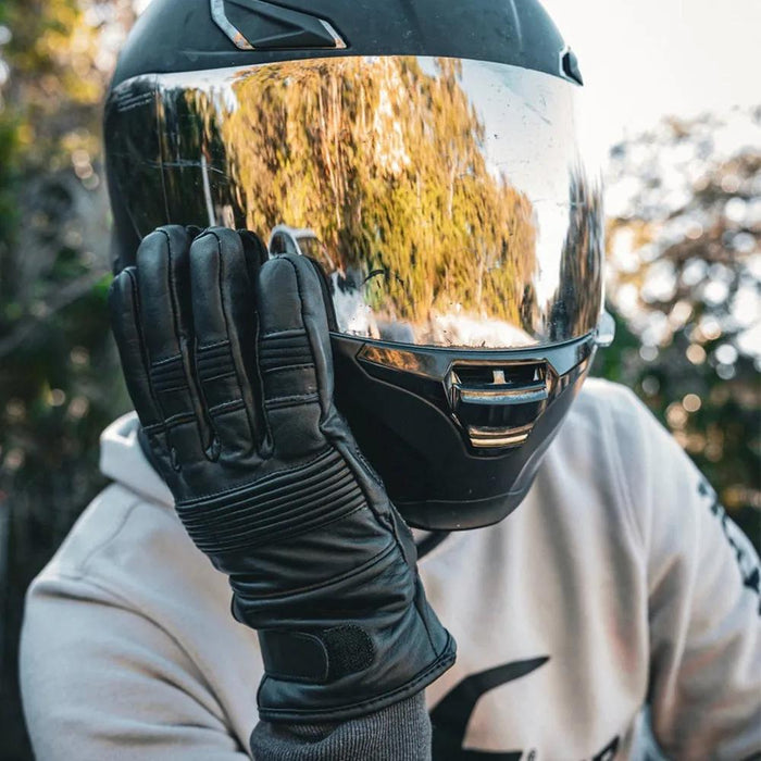 RoadGrip - Men's Leather Motorcycle Gloves