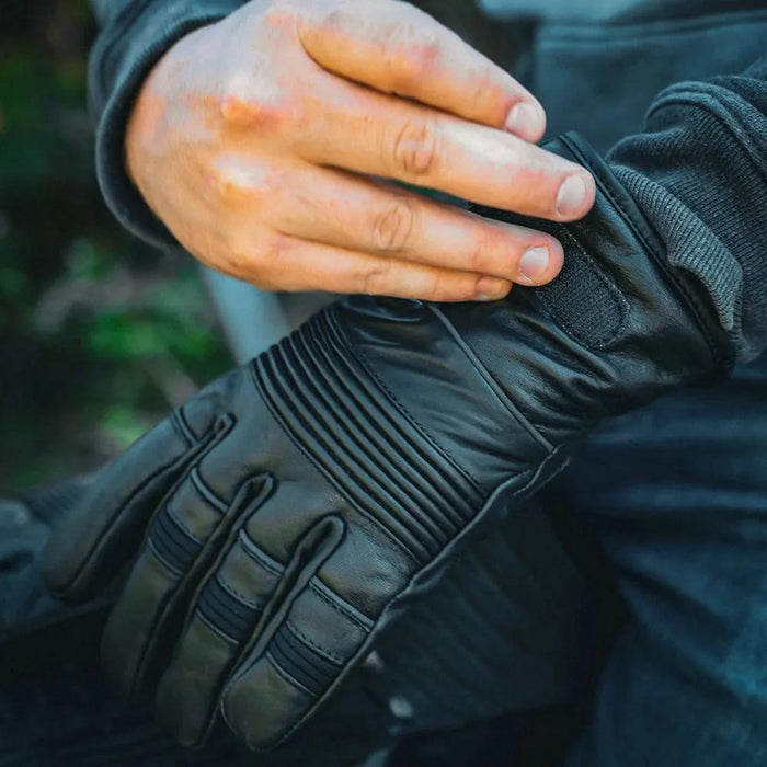 RoadGrip - Men's Leather Motorcycle Gloves