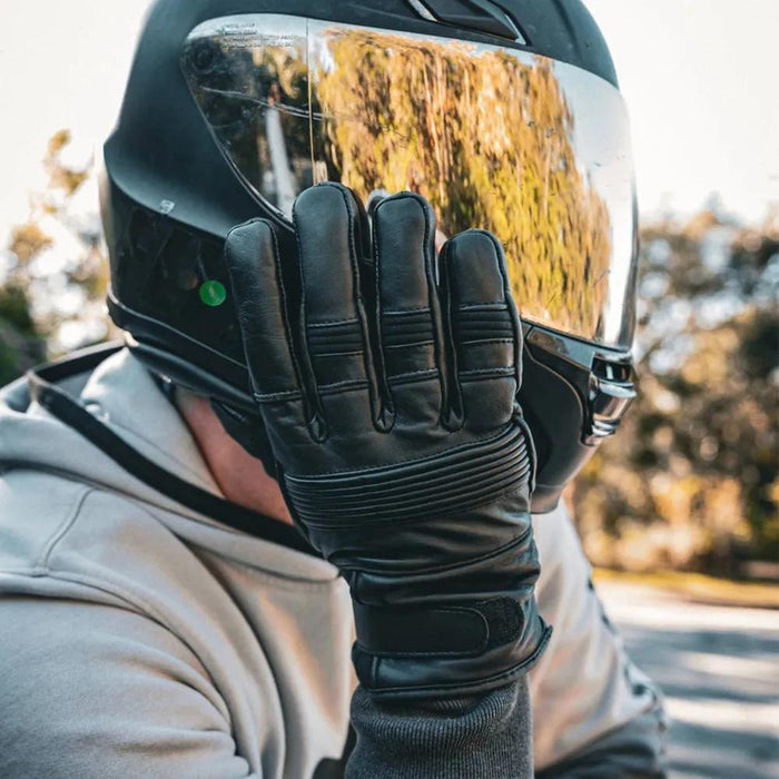 RoadGrip - Men's Leather Motorcycle Gloves
