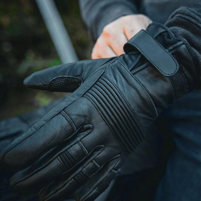 RoadGrip - Men's Leather Motorcycle Gloves