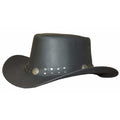 Rodeo - Men's Leather Cowboy Hat with Studded Concho Band