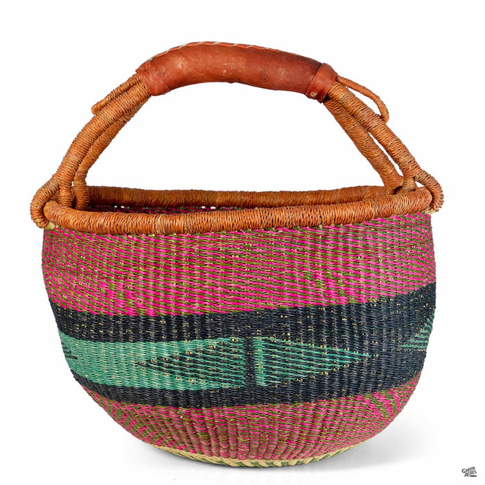 Round Bolgas (Striped Arrow in Pink, Black and Green)