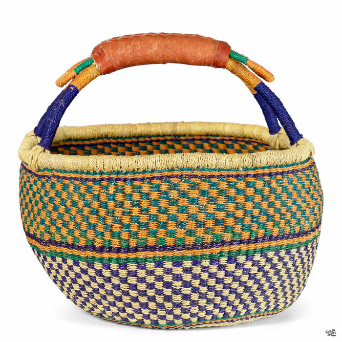 Round Bolgas (Checkerboard in Orange-Green and Blue-Natural)