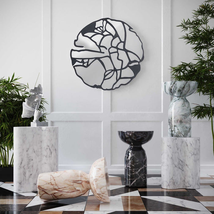 Rue Grey And Blush Marble Side Table
