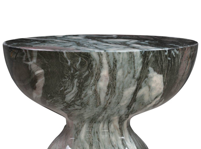 Rue Grey And Blush Marble Side Table