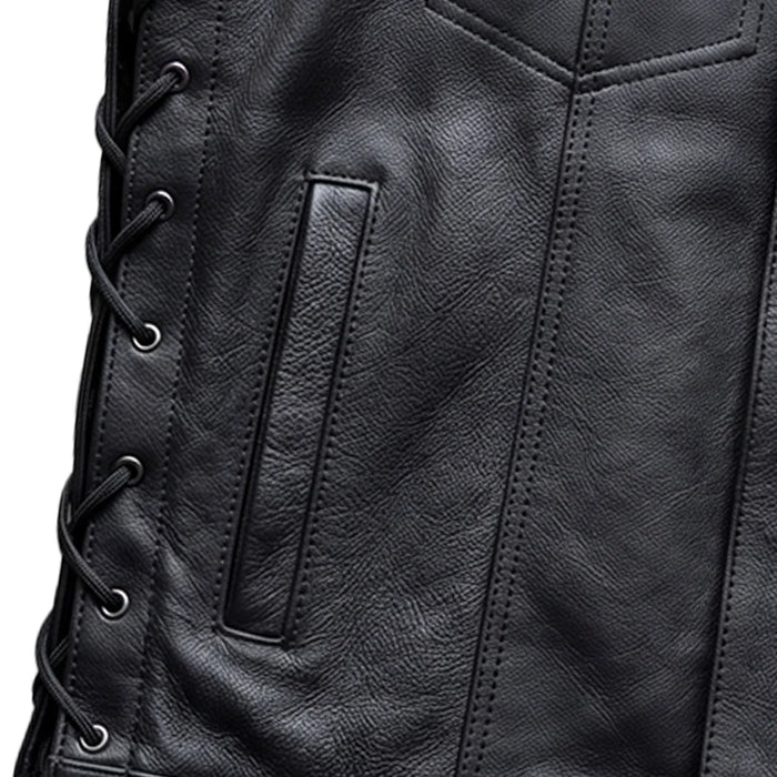 Rushmore - Men's SOA Club Style Leather Motorcycle Vest