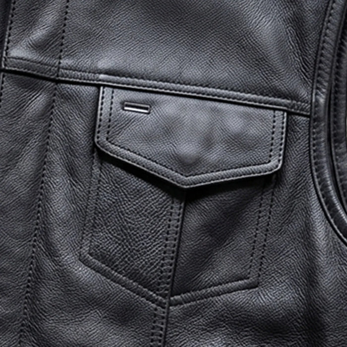 Rushmore - Men's SOA Club Style Leather Motorcycle Vest