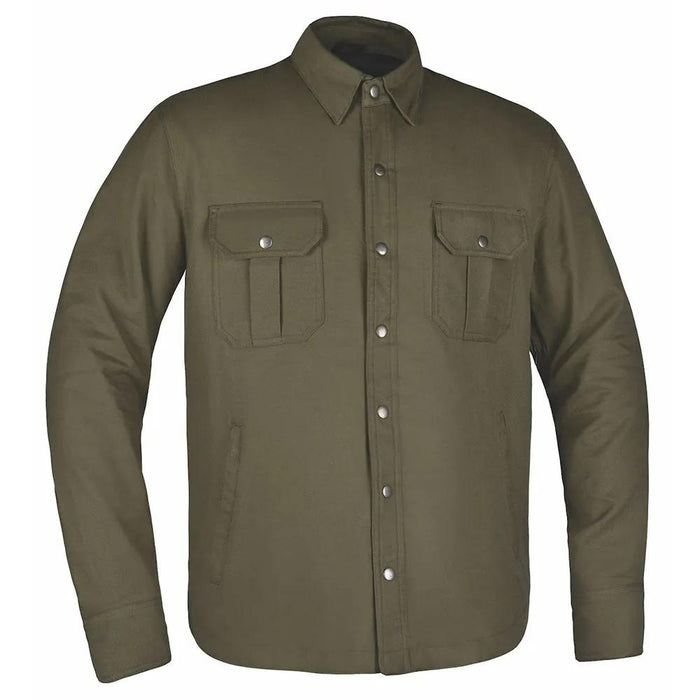 Sargeant - Men's armored Motorcycle Flannel Shirt (Green)