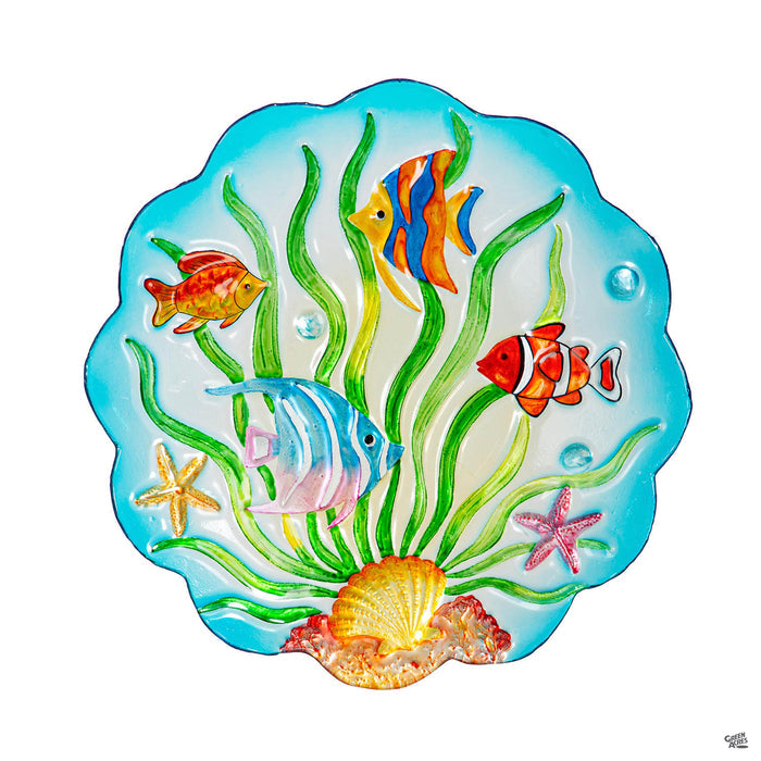 Sea Life Glass Bird Bath