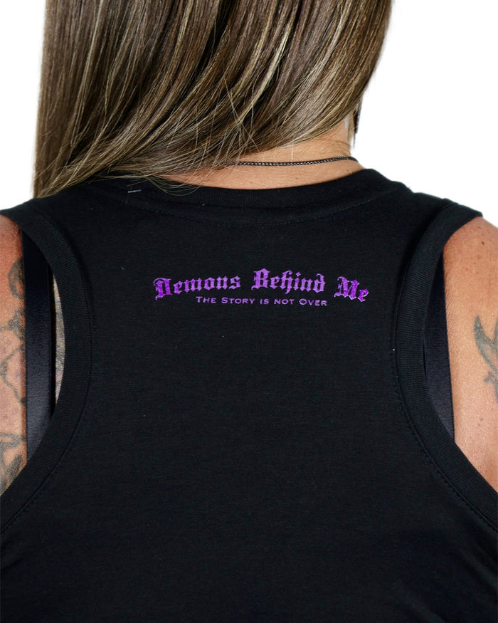 Semicolon Suicide Prevention Racerback Tank – Black & Purple