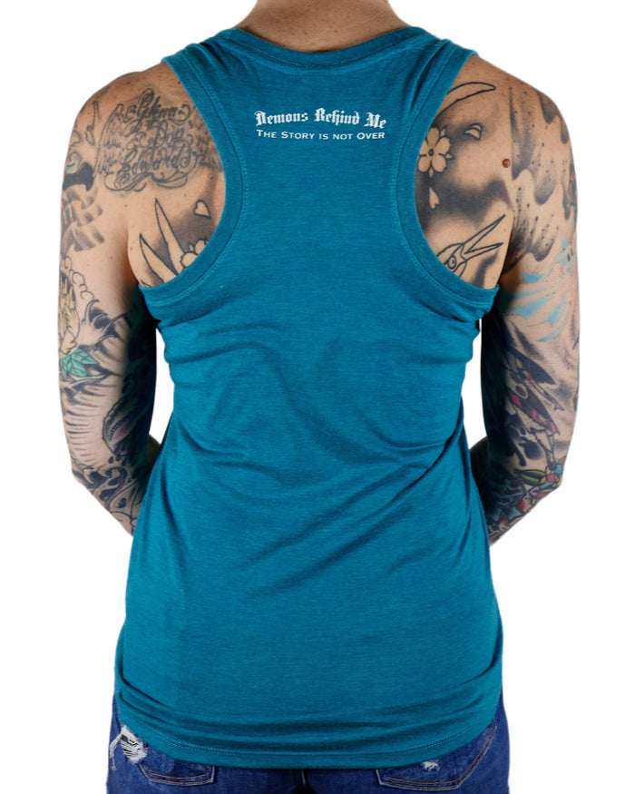 Semicolon Suicide Prevention Racerback Tank – Teal