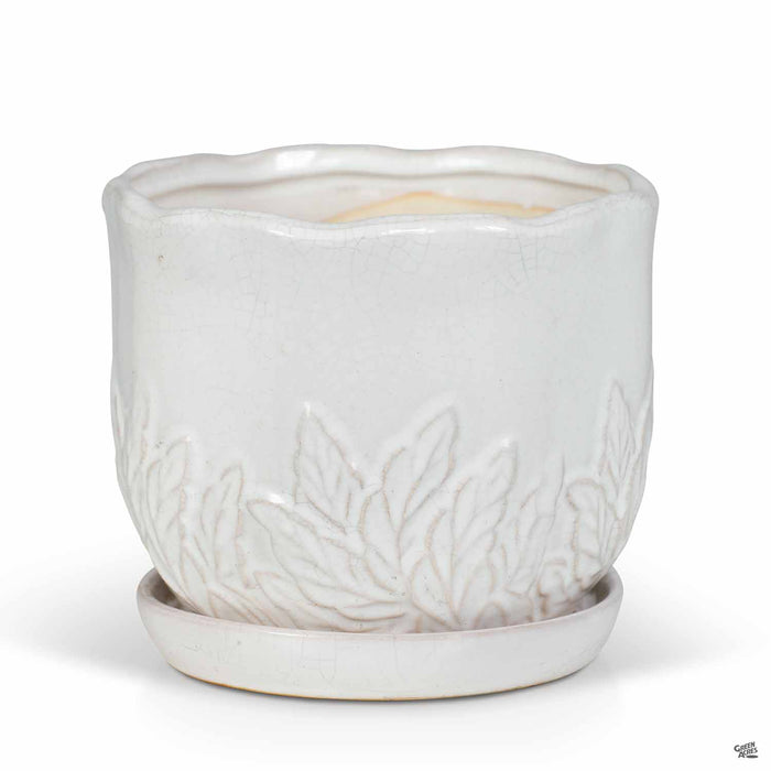 White Sophia Pot 7 inch