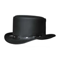 Spike - Men's Premium Leather Top Hat with Studded Band
