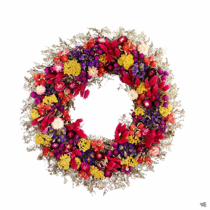 Magical Garden Spring Dried Floral Wreath 18 inch