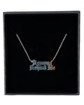 Stainless Steel Text Necklace