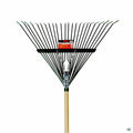 Steel Spring Rake Wood Handle 24 Tine