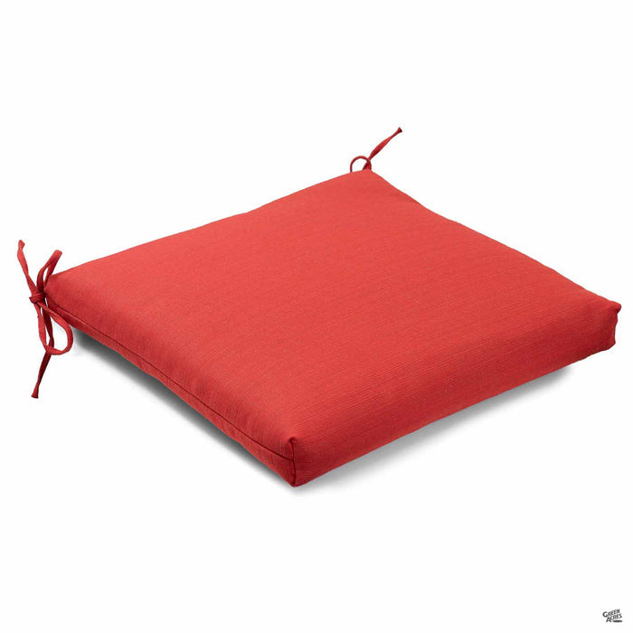 Seat Cushion in Dupione Crimson