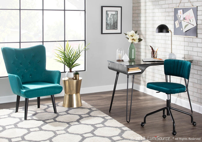 Black Metal/Teal Velvet