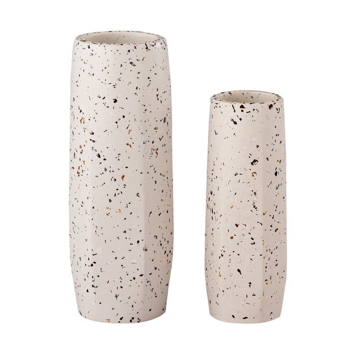 Terrazzo White Vase - Medium Skinny