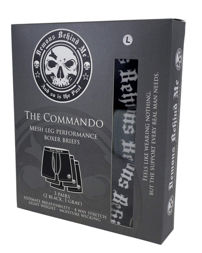The "Commando" Mesh Performance Boxer Briefs - 3 Pack