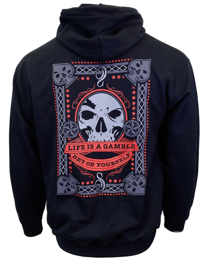 The "Gambler" Black Premium Hoodie w/3D Puff Printing