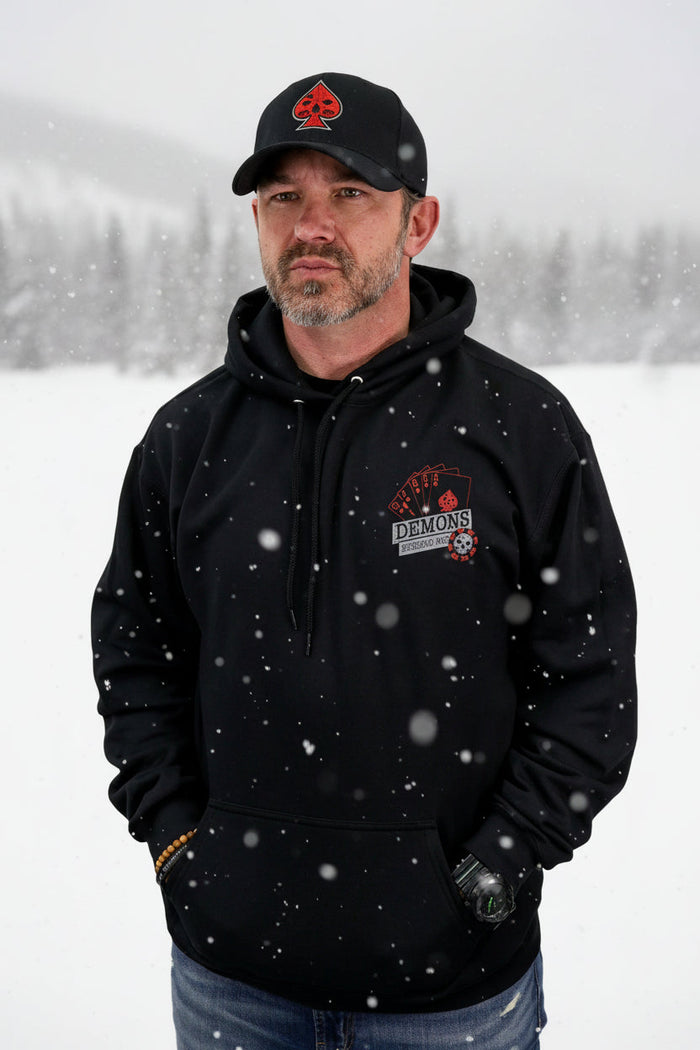 The "Gambler" Black Premium Hoodie w/3D Puff Printing