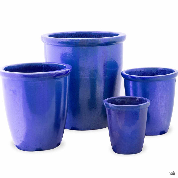 Thick Rim Cana Pot - 4 sizes in Blue
