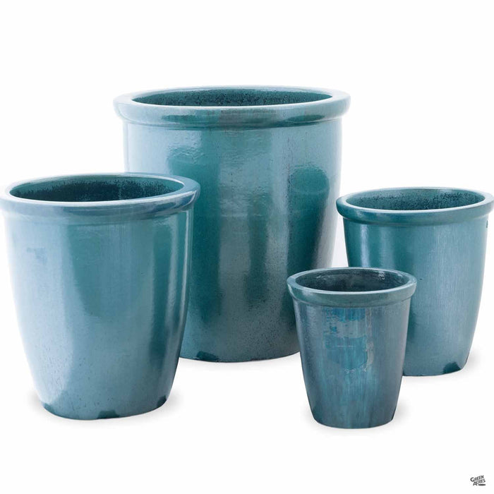 Thick Rim Cana Pot - 4 sizes in Teal