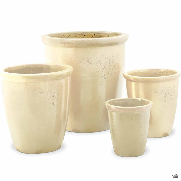 Thick Rim Cana Pot - 4 sizes in White