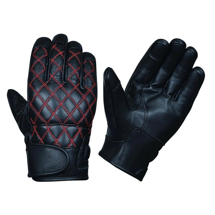 TouchRider - Men's Leather Motorcycle Gloves