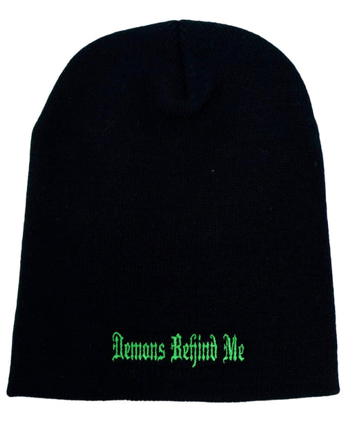 "Toxic" Green Skull Beanie