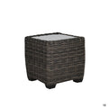 Ventura Seating End Table with Roasted Pecan Frame