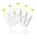 Warm White 5mm LED Icicle Light Set on White Wire