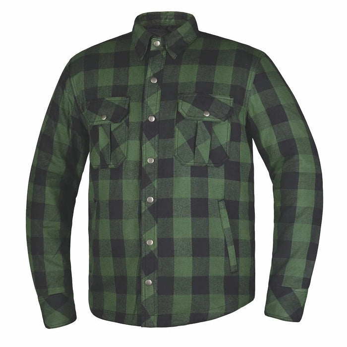 Warrior - Men's armored Motorcycle Flannel Shirt