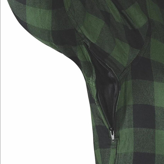 Warrior - Men's armored Motorcycle Flannel Shirt