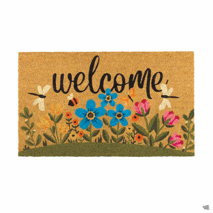Welcome Flowers Spring Door Mat