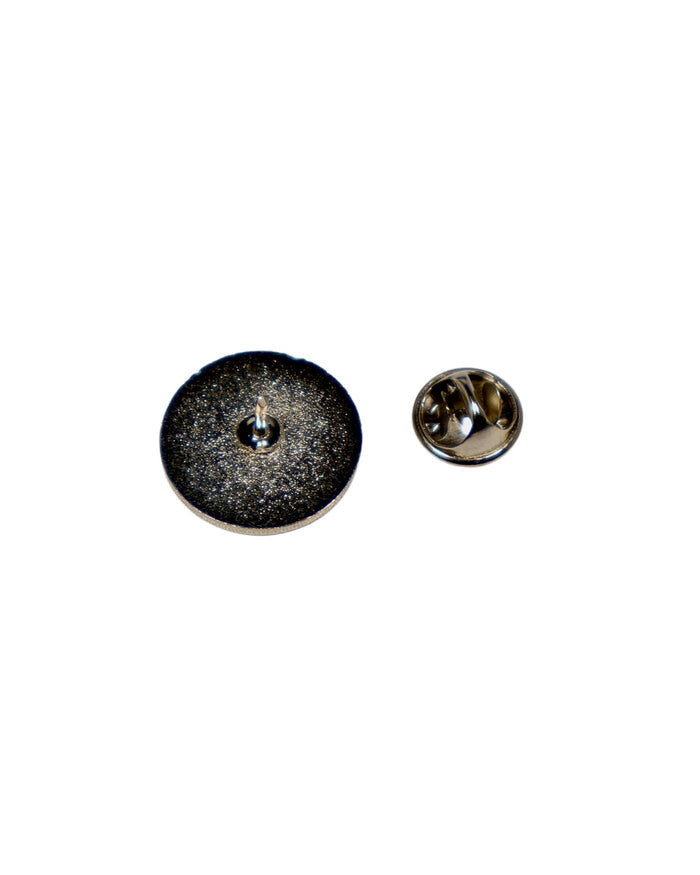 White Circle Skull Enamel Pin